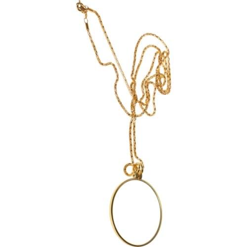 Monocle Lens Necklace With 6x Magnifier Magnifying Glass Pendant Eye Loupe Necklace Fashion Jewelry Tool for Women men Kids Gift