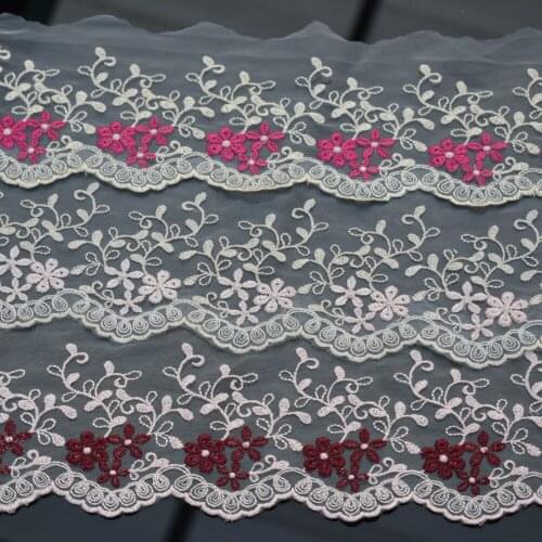 New Net Yarn Embroidery African Lace Fabric Trim Diy Accessory Clothing Applique Wedding Party Decoration Lace