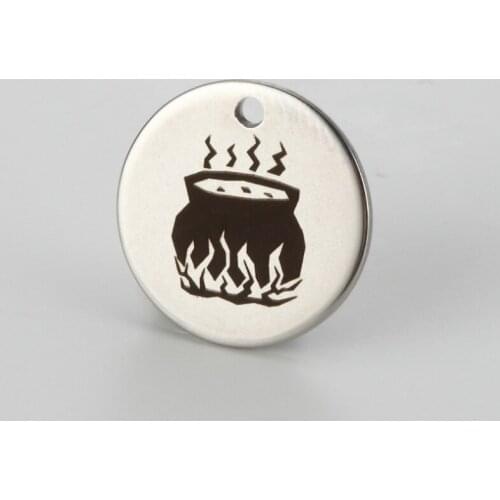 Wholesale stainless steel charms Halloween Jewelry Pendant Witch Cauldron Charm 20pcs