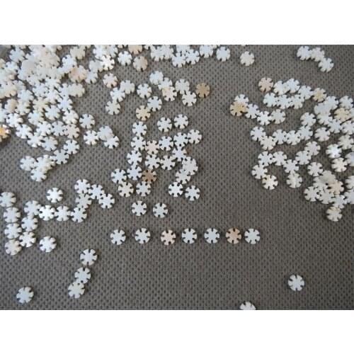 40Pcs White inlay 6mm*1.8mm mother of pearl shell blanks plum blossom style
