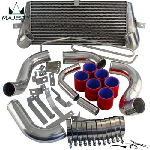 Fits For MAZDA 93 94 95 96 97 RX7 FD3S FMIC FRONT MOUNT INTERCOOLER + PIPING TURBO BLUE/Black/Red