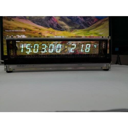 Transparent VFD screen VFD clock Benchmark IV18 Transparent substrate VFD screen wireless temperature and humidity measurement