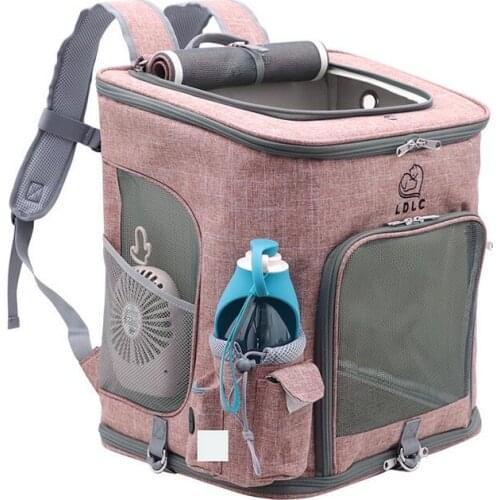 Dropshipping Cat Carrying Extra Large Capacity Pet Backpack Dog Breathable Pet Carrier Outdoor Travel Portable Shoulder Bag