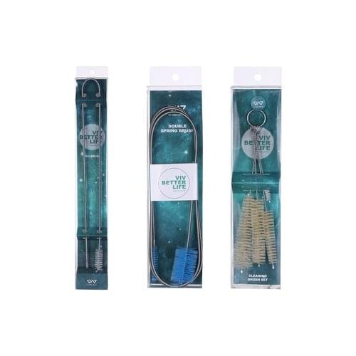 VIV 1.6m Spring Tube Brush for Aquarium double head 12/16mm and 16/22mm Tube inflow outflow skimmer Fish Plant Tank Clean brush