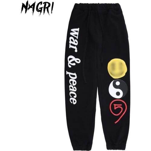 Streetwear Men Jogger Pants Kanye CPFM.XYZ Hip Hop Graphic Jogging Running Pants Cotton Drawstring Trousers For Men Casual Pants