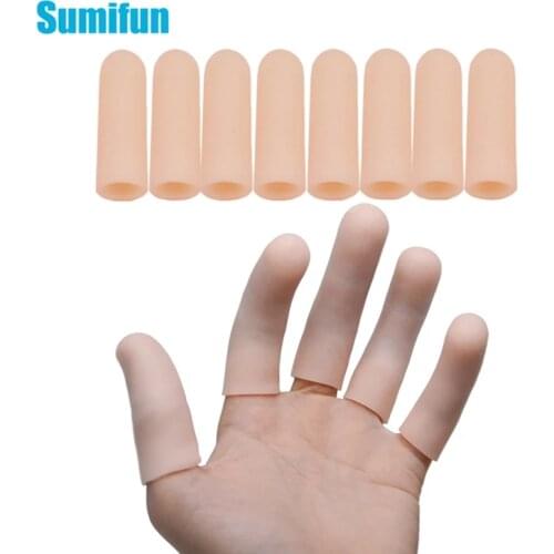 2Pcs Silicone Tubes Finger Separators Cover Cap Fingertip Little Toe Protector Fingers Guard Protect Anti-skid Foot Care Tool