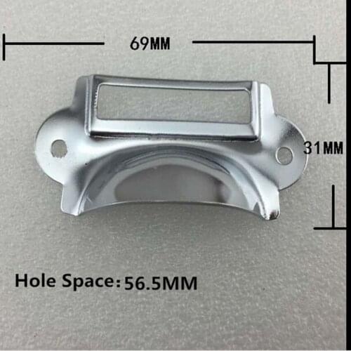 Modern unfold install shell cap furniture pulls shiny silver drawer cabinet knobs pulls chrome medical decorate box handle 56mm