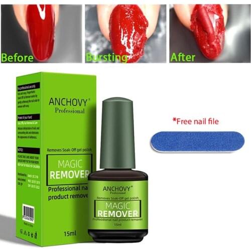 Non Damaged Nail Polish Remover Gel Automatic Burst UV LED Soak Off Nail Polish Cleaner Nail Art Cosmetic Glue 15ML TSLM2