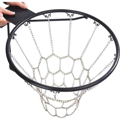 Outdoor Sport Galvanized Iron Anti-rust Basketball Shoots Hoop Rim Net Chain Outdoor Sports Accessories