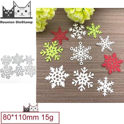 Cut Die Christmas 6 Snowflakes Cut Metal Cutting Dies Scrapbooking Steel Craft Die Cut Embossing Paper Cards Stencils