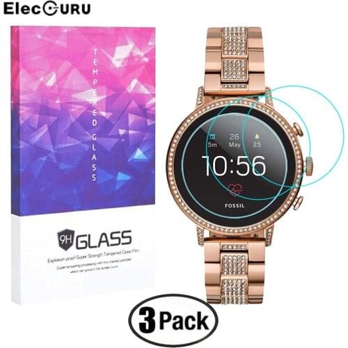 Screen Protector for Fossil Q Venture HR Gen 4 Watch 9H Tempered Glass 2.5D Scratch Proof Explosion-proof Bubble-free Glass Film