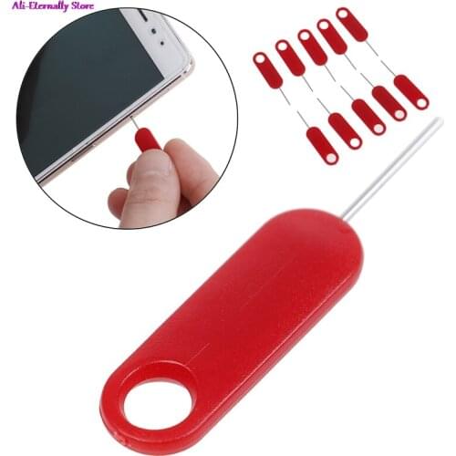 10pcs Practical New SIM Card Tray Removal Eject Pin Key Tool Stainless Steel Needle For iPhone/iPad Phone Parts Accessories