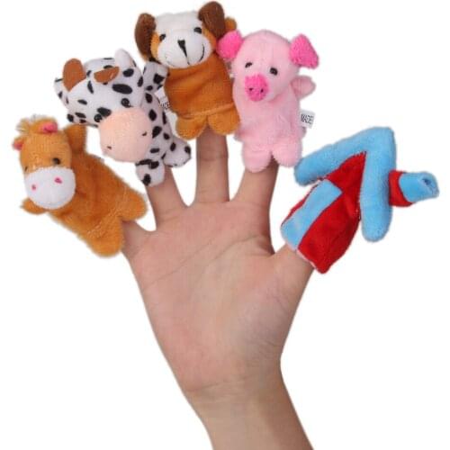 10pcs Old MacDonald Farm Animals Finger Puppets Kids Story Telling Party Favor