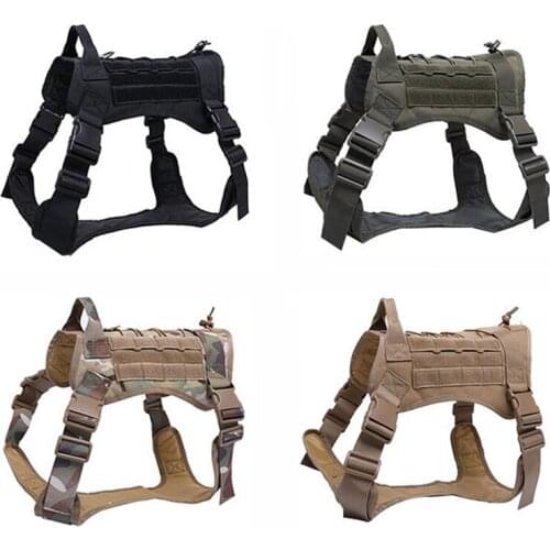 1000D Nylon Adjustable Molle Tactical Hunting Dog Vest Military Service Dog Training Combat Vest Waterproof Camouflage Vest