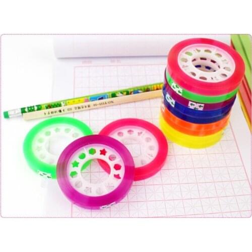 12 Pcs Multi-purpose Transparent Expressions Tape Colorful Stationery Envelope Sealing Gift Wrapping Tape Easy Clean