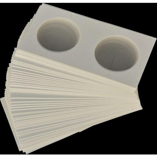 50PCS Square Cardboard Coin Holders Coin Supplies Coin Album Collection Lighthouse Stamp Coin Holders Cover Case Storage 35mm