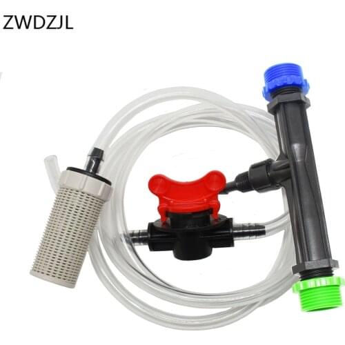 Venturi fertilizer injector 3/41/2 Irrigation venturi system Automatic Fertilizer Kit Filter built-in weight ball 1set