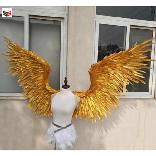 Nice large home wall decor Angel wings white black gold fairy wings for window display Photography Wedding deco props