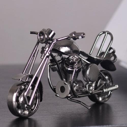 Handcrafted Metal Motorcycle Model Mini Motor Vehicles Diecast Metal Kids Toys Fashion Creative Home Decoration Crafts