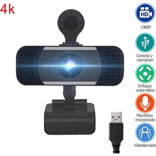 HD 1080P 4K Mini Camera Computer PC WebCamera With Microphone Rotatable Webcam For Live Broadcast Video Calling Conference Work