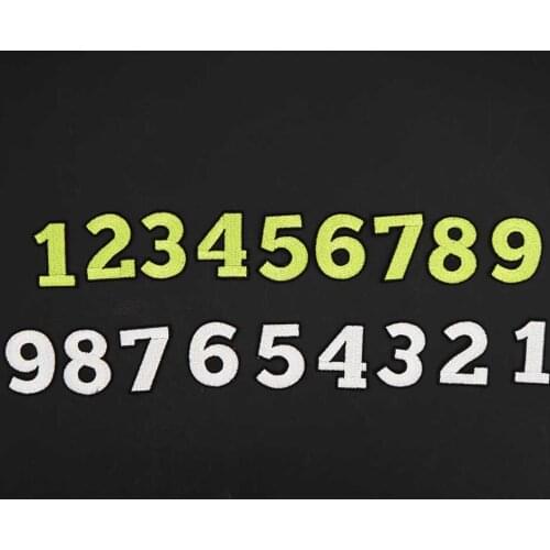 Cartoon number embroidery patch sticker badge For Clothing hat bags iron on backing