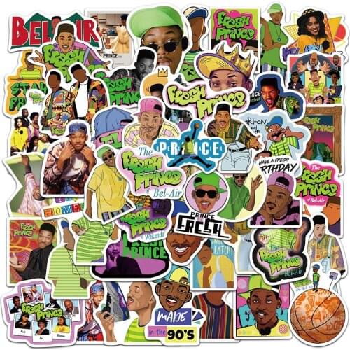10/30/50PCS Movie The Fresh Prince of Bel-Air Stickers for Laptop Phone Laptop Skateboard Waterproof Graffiti Funny Sticker