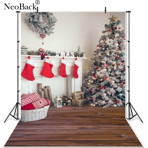 NeoBack 5x7ft Vinyl Newborn Baby Christmas Party Photographic Background Children Kids Holiday Scene Studio Photo Backdrop P1131