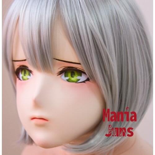 New 02) Handmade Female Girl Resin Latex Hood Full Head Japanese Cartoon Character Cosplay Kigurumi Mask Crossdresser Doll