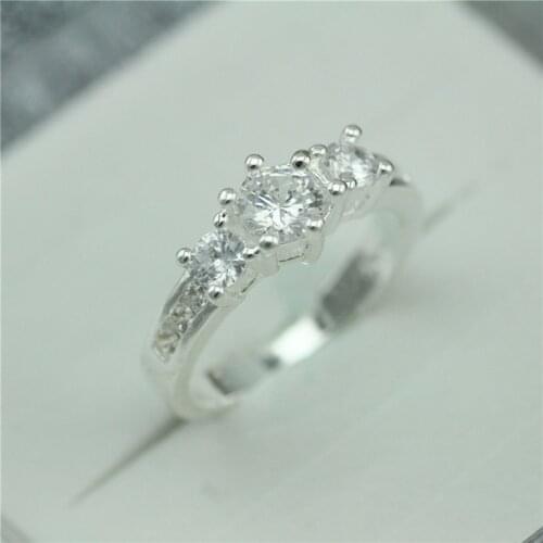 New Big Promotion Real 925 Silver colorRing Element imitated Zirconia Rings For Women Wholesale Wedding Engagement Jewelry #186