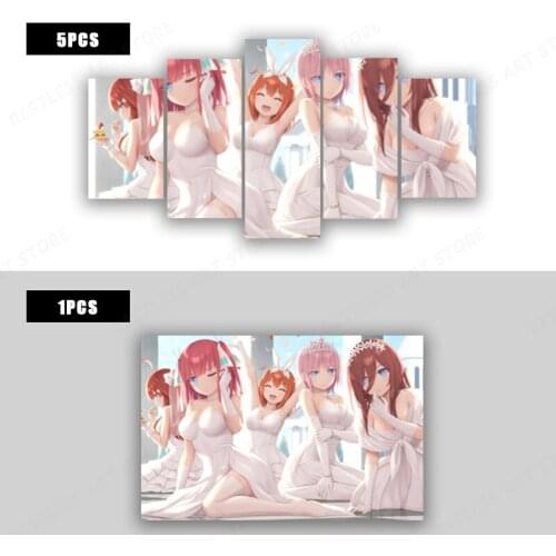 Anime The Quintessential Quintuplets Poster Decoration Wall Art Decor Painting Kawaii Room Decor Canvas Poster