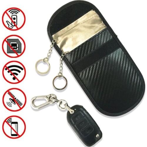Remote Keys RFID Electromagnetic Shielding Bags Faraday Keyless Entry Car Key Pouch Case FOB Signal Blocker Protector BAG1030