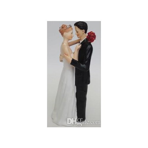 Happy Princess Embrace Bride And Groom Wedding Cake Topper Decoration Couple figurine Craft Wedding Cake decorations accessories