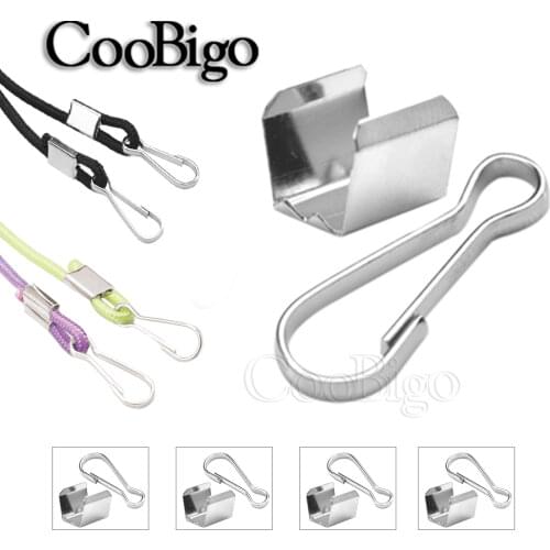 20pcs Metal Cord Lock Rope Clip 8 Shape Snap Spring Hooks Ring Masks Lanyard Parts Accessories Masks Making DIY Sewing Craft