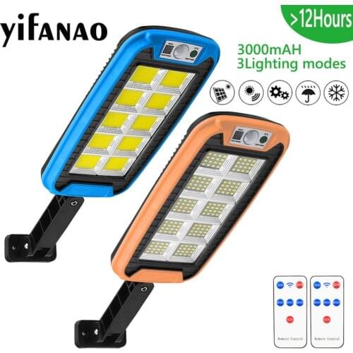 Solar Lights 240 COB Large Outdoor Solar Waterproof Street Light Garden Infrared Sensor Motion Sensor Smart Remote Control Light