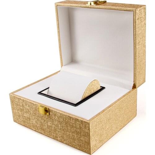 Top PU Leather Watch Storage Box Case New Mechanical Watch Collection Case With Lock Women Jewelry Gift Box Holder W017