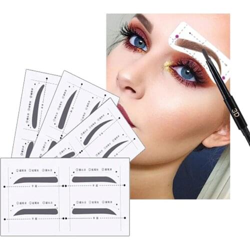 24pairs 12style Grooming Eyebrow Stencil Kit Makeup Tools DIY Beauty Eyebrow Template Stencil For Women Beauty Tools Accessories