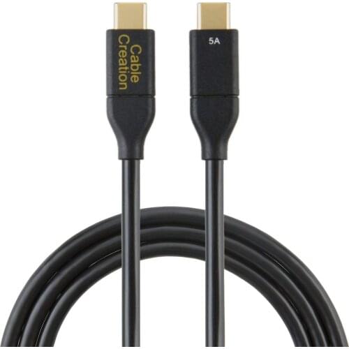 USB Type C Cable (5A), USB-C to USB-C Cord, Support 100W Power Delivery, Compatible MacBook Pro PVC material