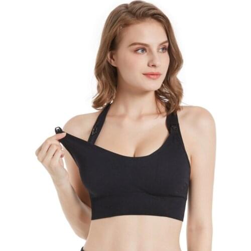 Women Pre-opening Breastfeeding Push Up Bra Female Fitness Gym Active Bra Hollow Breathable Top Sexy Running Yoga Bra Sports Bra