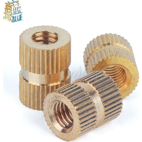 10PCS 10#-32*L=8/10/12--8mm（OD） UNC Braas insert nut Injection Molding Brass Knurled Thread Inserts Nuts