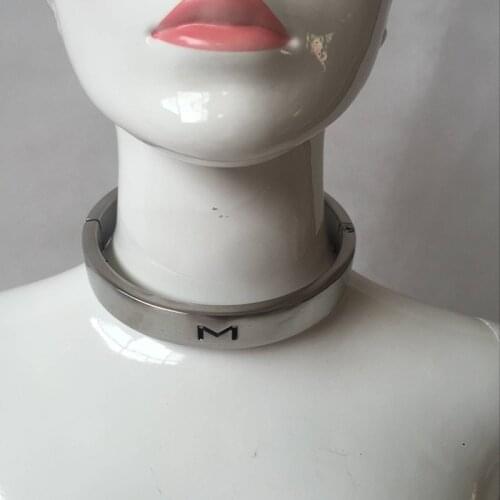 2*12cm 2*14cm Metal Female Sex Slave Collar Sex Adult Collars Fetish Bondage Collar Adult Games Erotic Toys for Couples G58