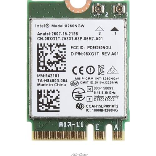 2.4+5GHZ 867M Bluetooth V4.2 M.2 WLAN Wifi Wireless Card Module For Intel 8260 AC for DELL 8260NGW DP/N 08XJ1T
