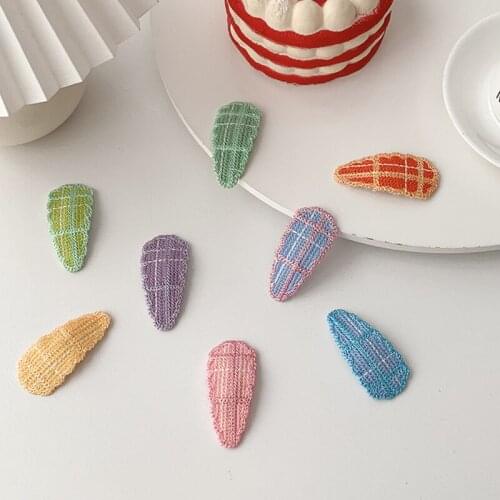 2Pcs/Lot 8 Colors Cute Colorful Hair Clip for Girls Wool Knitting Hairpin Baby Kids Headwear Hair Accessories Headdress