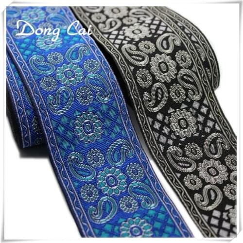 9yards/lot 5CM Chinese national jacquard embroidered webbing ribbon Minority costumes decoration accessories can be customized
