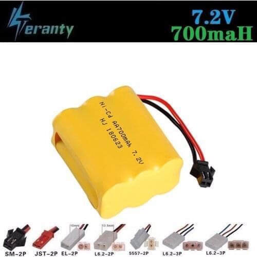 700mah 7.2v Rechargeable Battery For Rc toys Cars Tanks Robots Gun NiCD Battery AA 7.2v 700mah Batteries Pack For Rc Boat 1PCS