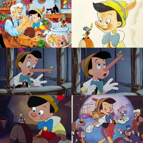 5d DIY Diamond Embroidery Full Square&round Drill Cartoon Disney Pinocchio Diamond Painting Cross Stitch Rhinestone Mosaic Decor