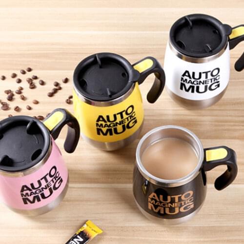 Auto Sterring Coffee Cups Stainless Steel Magnetic Mixing Mugs Large Electric Lazy Smart Shaker Gift Portable Creative Automatic