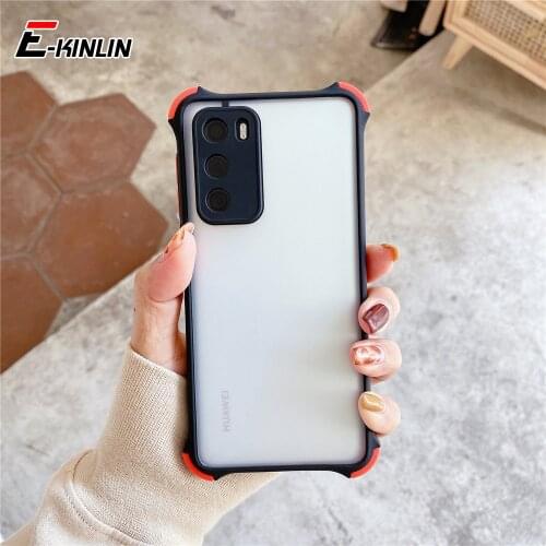 Armor Phone Case For Huawei Honor 20 30 Pro Plus Lite View 40 9S 9A 9C 30S Candy Color Shockproof Silicone Matte Back Cover