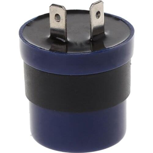 DC 6V 12V Input Motorcycle Blue Inbuilt Beeper Flasher Turn Signal LED Blinker 2 Pins Motor Buzzer Flasher Relay Indicator E7CA