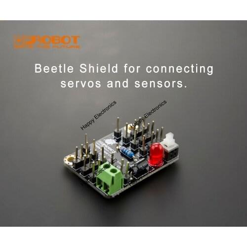DFRobot 100% Original Beetle (controller) shield / Expansion board V1.2 for connecting servos and sensors