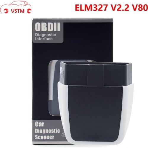 V08 Bluetooth ELM327 2.2 Auto Diagnostic Scanner Update of V1.5 ELM 327 Car Code Reader PIC18F25K80 Chip Support Lightling
